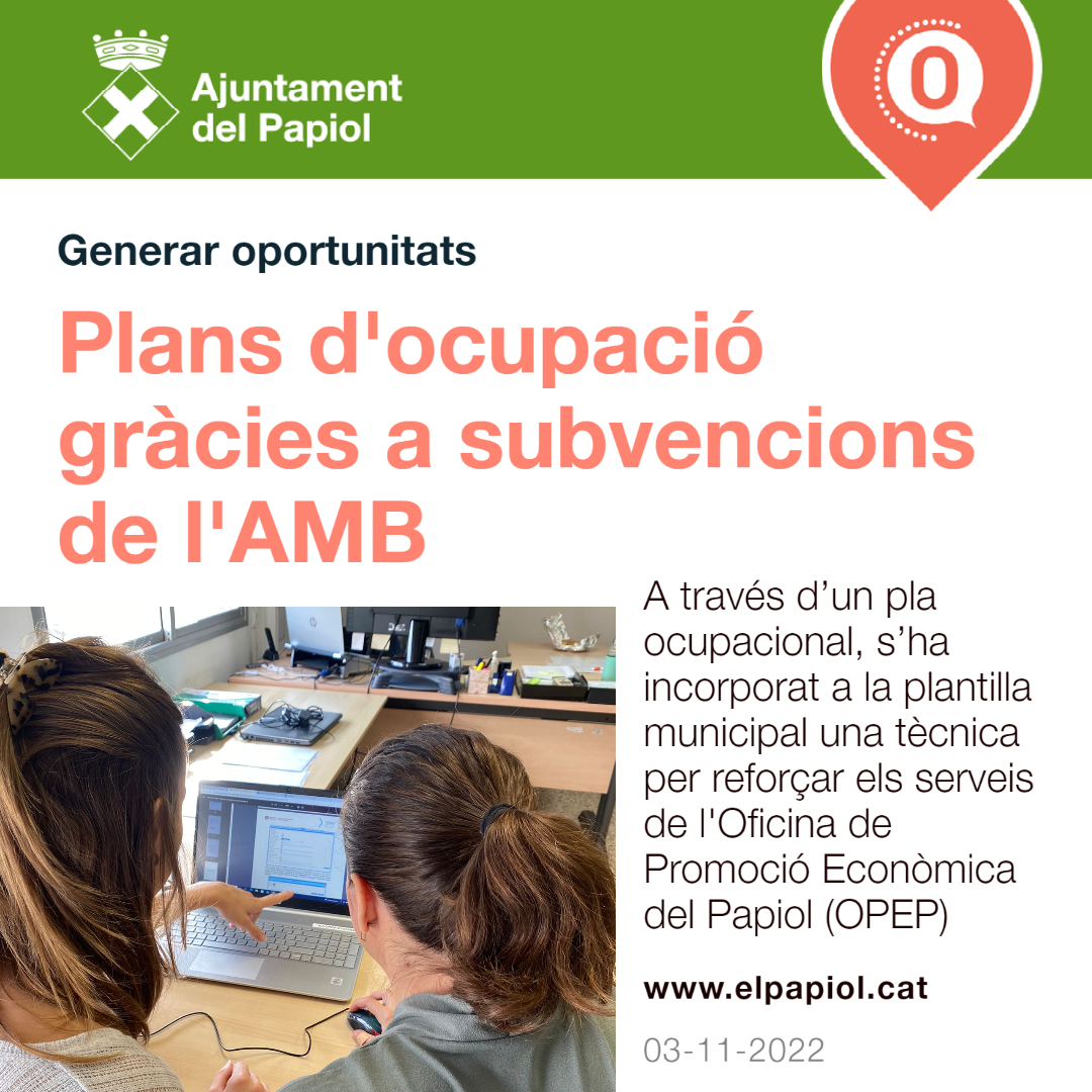 Plans d'ocupaciÃ³ grÃ cies a subvencions de l'AMB